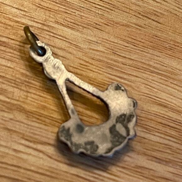 Vintage silver and turquoise pendant for necklace - Picture 3 of 9